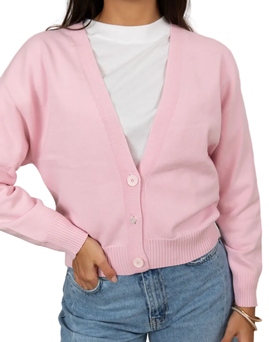 VICOLO-CARDIGAN BOTTONE GIOIELLO