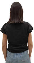 VICOLO-T SHIRT ASIMMETRICA CON NAPPINE