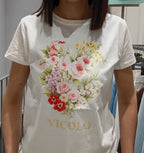 VICOLO-T SHIRT STAMPA FLOREALE