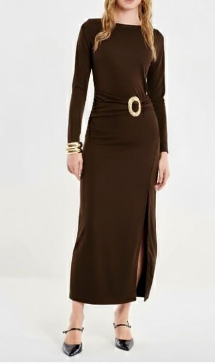 VICOLO-ABITO LUNGO CON CINTURA