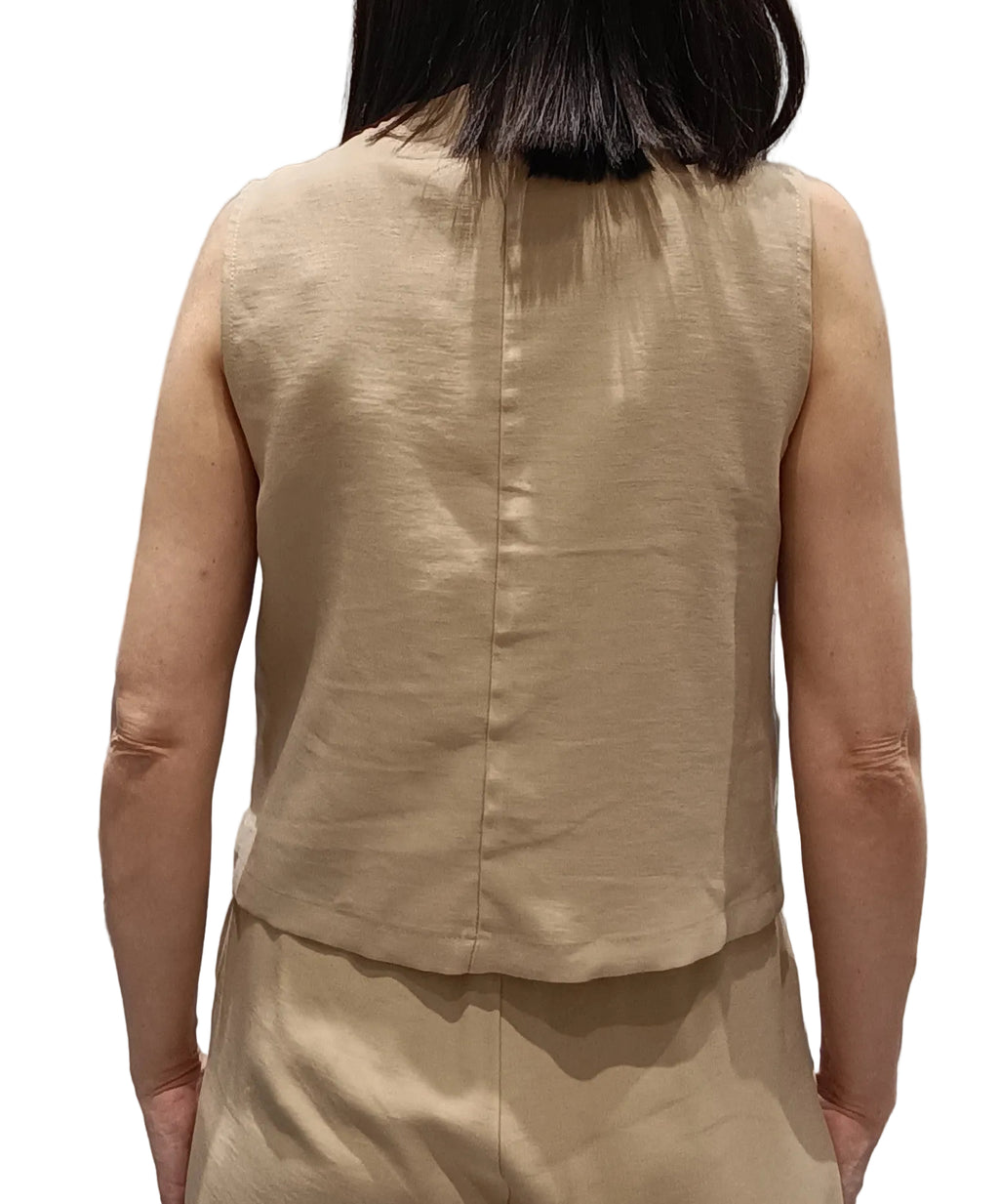 HAVEONE -GILET CROP DUE BOTTONI